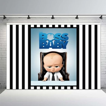 

Background Photography Black Stripes Baby Boss Party Custom Photo Studio Background Backdrop Vinyl Photo Background