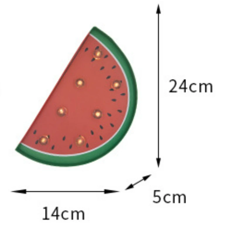 Lanpulux Экологически чистая бумажная фруктовая Ночная лампа мороженое попугай декоративный кактус лампа окно дисплей моделирование огни фотографии реквизит - Испускаемый цвет: Watermelon