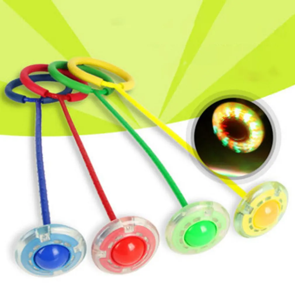 

1pc Jumping Ball Fitness Toys Jumping sponge Ring Dancing Ball Single Foot Shot Ball Bouncing Ball For Children