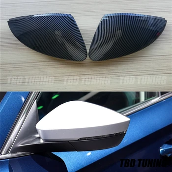 

Carbon Fiber Look Mirror Cover For Skoda Superb 2015 2016 2017 2018 2019+Replacement Style Fabia Rear View Mirror Cover