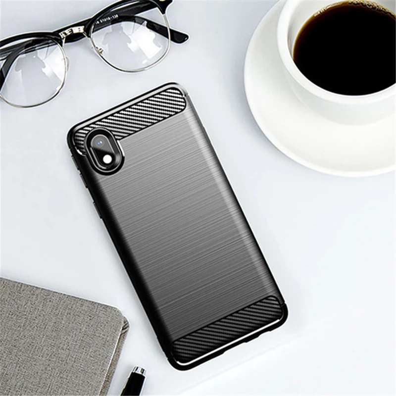For Samsung Galaxy A01 Core Case Rubber Silicone Carbon Fiber Cover Phone | Мобильные телефоны и аксессуары