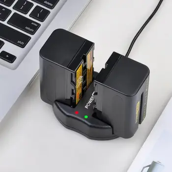 

2Pcs 5600mAh Rechargeable NP-F770 NP-F750 Battery and Dual Charger for Yongnuo YN300 III YN-300 III Camera Photo LED Video Light