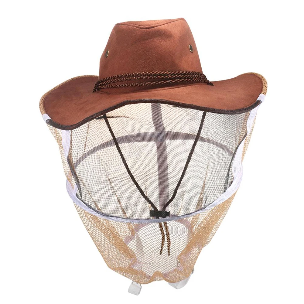 Anti Bee Face Mask jean fabric nylon net yarn Hat Beekeeping Protector Cap Beekeeper Fly Insect Net Cowboy comfortable design