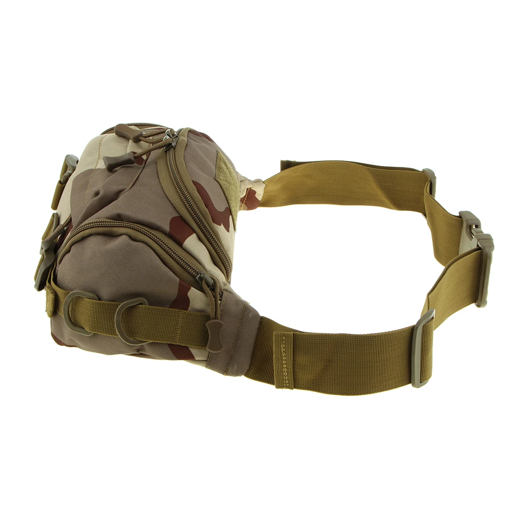 Desert Camouflage Large Capacity Camouflage Multiple Waist Bag Pouch Fanny Pack Chest Crossbody Bag - Цвет: Desert Camouflage
