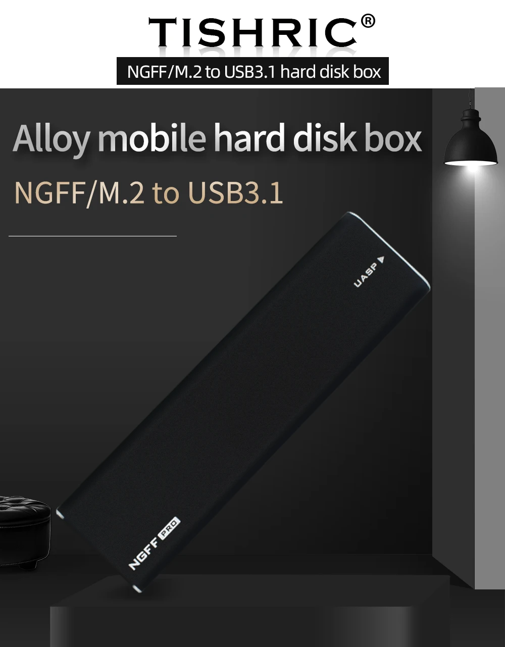 HDD чехол NGFF/M.2 к USB3.1 сплав Мобильный жесткий диск коробка передачи интерфейс type-C поддержка SATA протокол M.2 HDD корпус