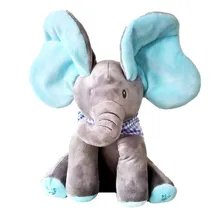  Elephant Stuffed toys for children Kawaii Electric Music Shake The Ear Doll Electric Plush Toy Gift With English Songs Ear Talk 