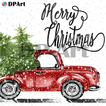 

Diamond Painting Full Square/Round Drill Merry Christmas Car Daimond Embroidery Cross Stitch Crystal Mosaic Painting Pic M1523