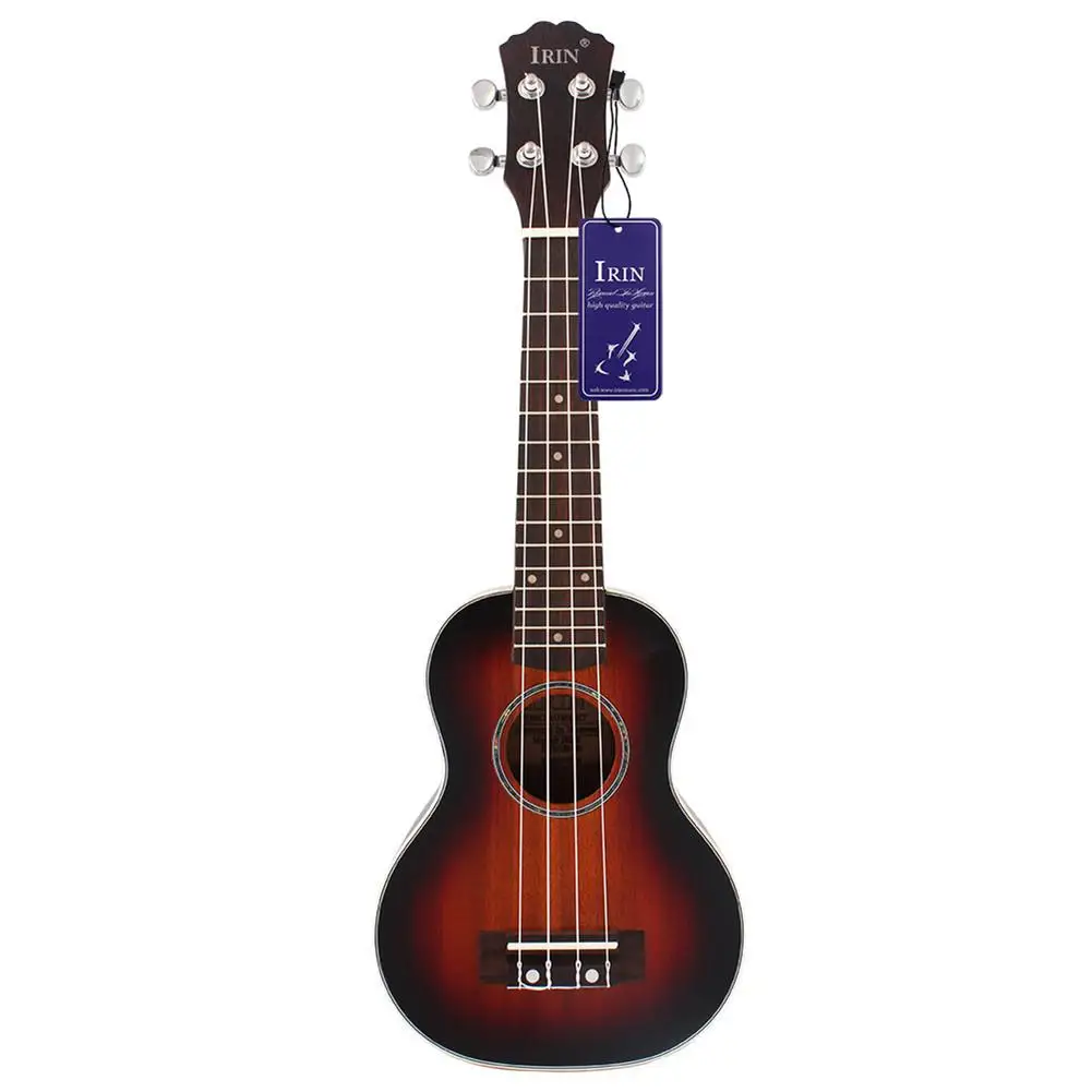 IRIN 21inch Ukulele Concert 4 Strings Musical Instruments 15 Frets Spruce Wood Hawaiian Small Guitar Free Case Strings
