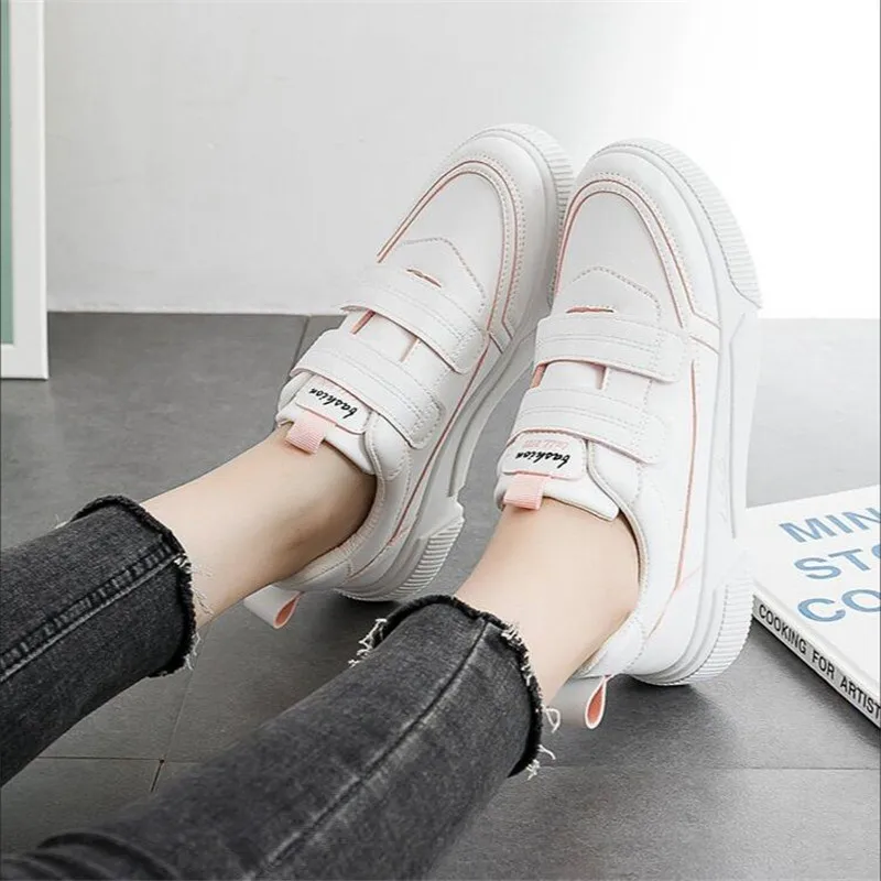 

Mhysa Woman Shoes 2019 Spring New Fashion Women Shoes Casual High Platform Leather Women Casual White Shoes Sneakers L617