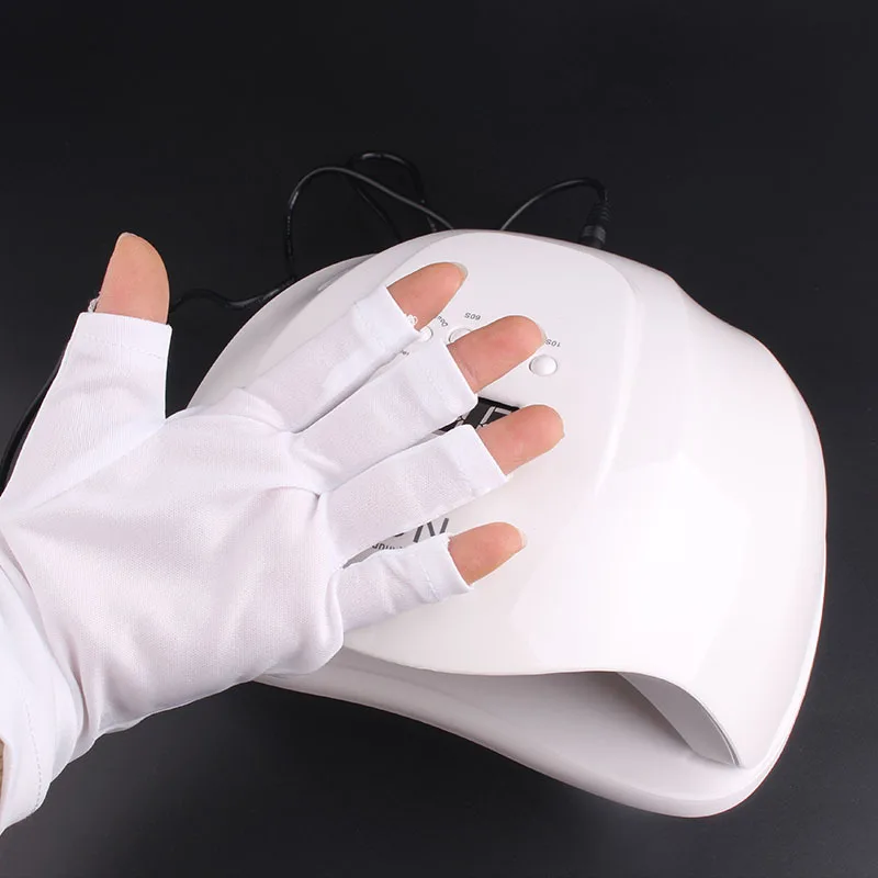 Горячая 1 пара УФ-защитные перчатки дизайн ногтей гель перчатки с защитой от УФ светодиодная лампа для сушки ногтей светильник радиационная защита ногтей инструмент