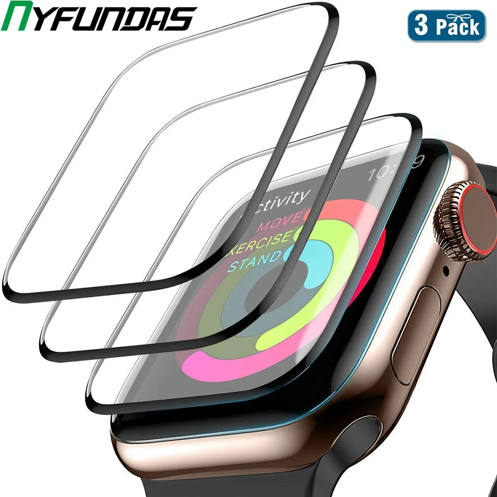 Защитная пленка из закаленного стекла для Apple Watch Series 5 4 40 44 мм 3