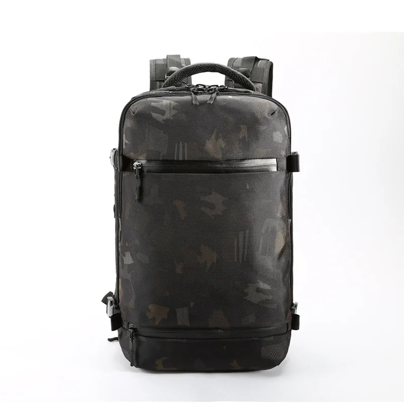 camouflage Мужской рюкзак для путешествий с USB большой вместительностью, многофункциональный водонепроницаемый рюкзак для ноутбука 17,", женский спортивный рюкзак для улицы, дождевик - Цвет: camouflage