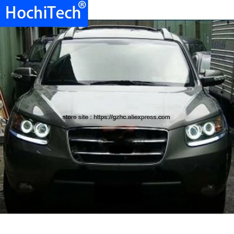 Для Hyundai Santa Fe santafe 2007 2012 ультра ярсветильник дневной свет DRL CCFL глаза ангела