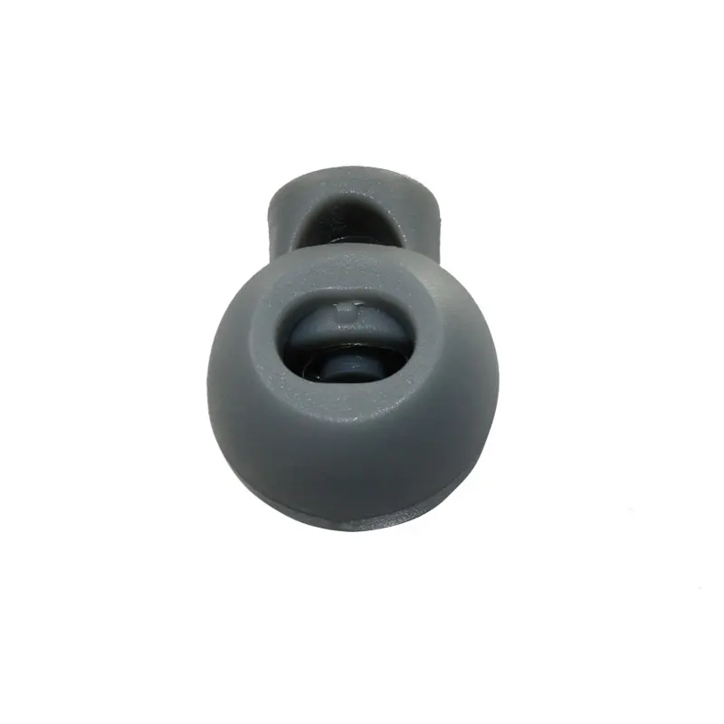 Пружинный пластиковый фиксатор шнура 2 отверстия тумблер веревка фиксатор концевые зажимы зажим для шнурков DIY аксессуары для одежды Паракорд F5-2 - Цвет: grey