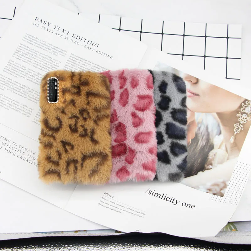 

Xiaomi Mi Note 10 Lite Case Fluffy Plush Fur Warm Back Cover For Mi Note 10 Lite Silicone Shockproof Phone Protection Case 6.47"