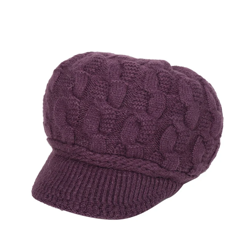 Зимние женские шапки Skullies Beanies, шапки ручной работы, новая женская вязаная шапка цвета хаки