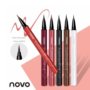 

NOVO 6 Colors New Liquid Eyeliner Pencil Double Head With DIY Eyeliner Liquid Smooth Lasting Waterproof Liquid Eye Liner Pen
