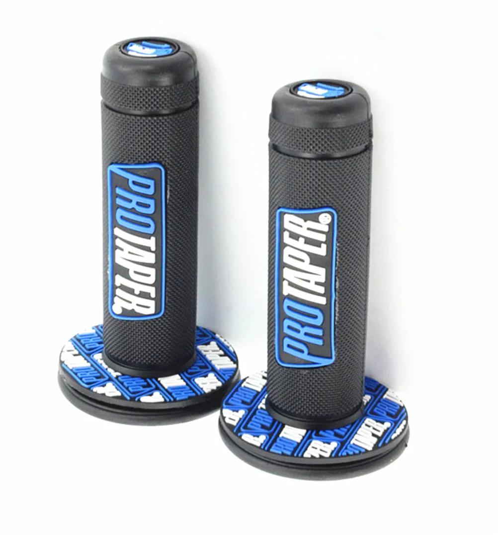 Black Blue Мотоцикл пластик Мотокросс питбайк резиновые ручки для YAMAHA YZF 600R Thundercat R1 R6 R25 R3 FZ1 FAZER FZS 1000S - Цвет: Black Blue