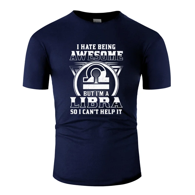 Men-Navy Blue Новая модная супер Винтажная футболка с символами зодиака, стандартная футболка с круглым воротником - Цвет: Men-Navy Blue