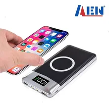 

New 50000mah Power Bank External Battery Bank Built-in Wireless Charger Powerbank Portable QI Wireless Charger For iPhone 8
