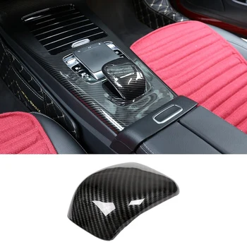 

for Mercedes Benz a Class W177 A180 A200 2018-2020 Carbon Fiber Gear Shift Knob Cover Trim Car Interior Accessories