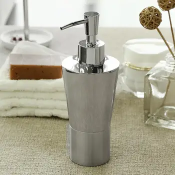 

Stainless Steel Press Type Liquid Soap Lotion Dispenser Bottle Bathroom Container