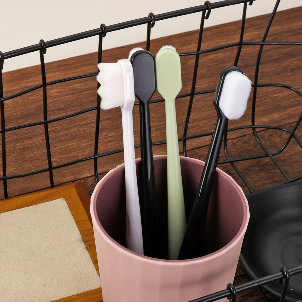 Новая Экологически чистая ультра-тонкая зубная щетка с мягкой щетиной для взрослых зубная щетка с держателем для зубной щетки щетка для глубокой чистки для ухода за полостью рта