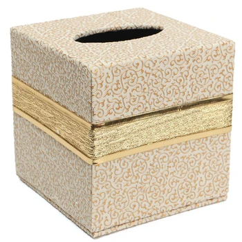 

Durable Room Car PU Leather Square Tissue Box Paper Holder Case Cover Napkin Color:White clouds ,Size: 13.8 * 13.8 * 13cm