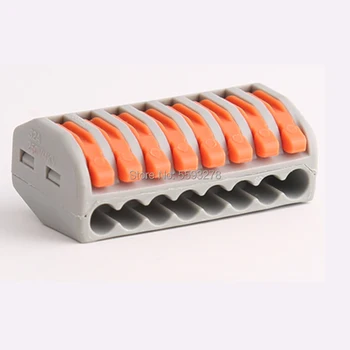 

20PCS/LOT 8pin Wiring-Connector PCT-218 Conductor-Terminal-Block Compact-Wire 218 with Lever With Lever 0.08-2.5mm2