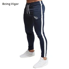 Для мужчин впитывает пот и джоггеры Повседневное эластичные однотонные спортивные Штаны Для мужчин s облегающие скини Штаны для мужские тренировочные брюки джоггеры Штаны
