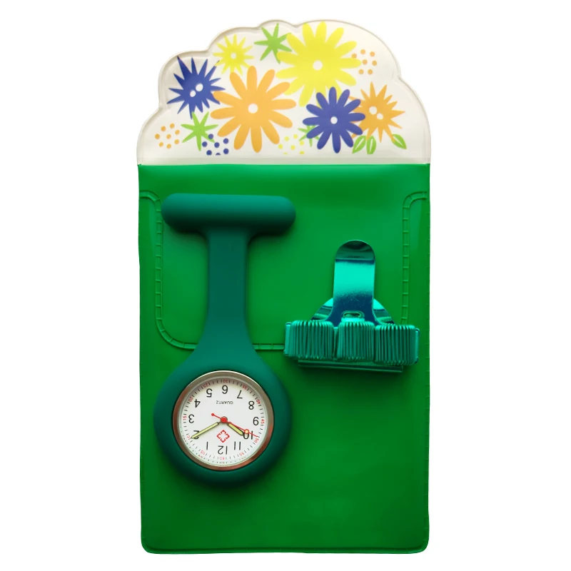 Silicone Watch Nurse Fob Watch Nursing Gift Quartz Pen Clips 4 Color Penholder Doctors Nurses Dedicated Pen Bag Practical Unisex quartz watch pocket watch