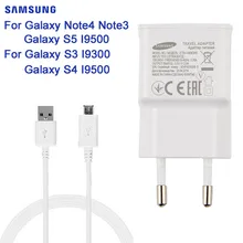 Оригинальное настенное зарядное устройство для samsung Galaxy Note 3 Note 5 N9200 N920t S6 Edge G925FQ S4 MINI S3 S5 J7 I9300 I9500 usb-кабель