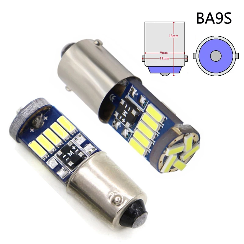 HYZHAUTO ڵ ׸  ¦ ̵ Ŀ , Ba9s T4W LED ڵ , ȭƮ 4014 15-SMD T11 H6W, ĵ 12V, 10 