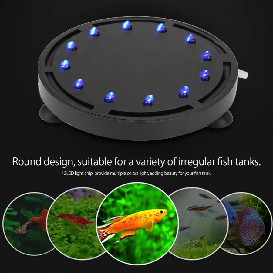 Водонепроницаемый светодиодный светильник для аквариума s светодиодный подводный светильник с пузырьками для дайвинга многоцветный светильник ing с воздушным камнем для аквариума
