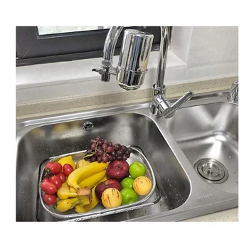 

Stainless Steel Faucet Water Filter Mineral Stone Tap Water Purifier Kitchen Tap Water Filter Rust Removal Washable Filter 31