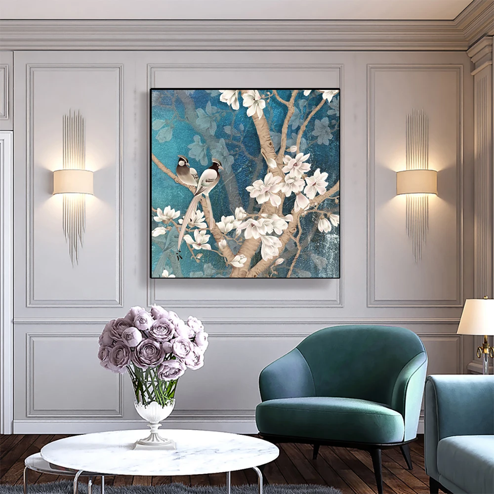 

Flowers Birds Posters and Prints Chinese Canvas Painting & Calligraphy Wall Art Pictures For Living Room Study Aisle Home Decor