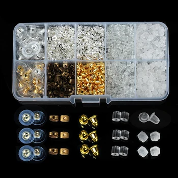 

1040 Pcs Earrings Back Stopper Ear Stud Pin Earring Accessories Kits Box Set