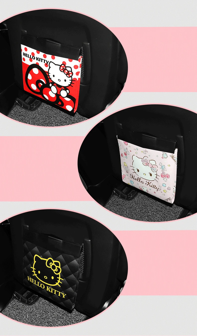 Складная автомобильная сумка для мусора Kitty Cat, складная сумка для мусора, автомобильная корзина для мусора, универсальный автомобильный Органайзер, автомобильная сумка для хранения, автомобильные аксессуары