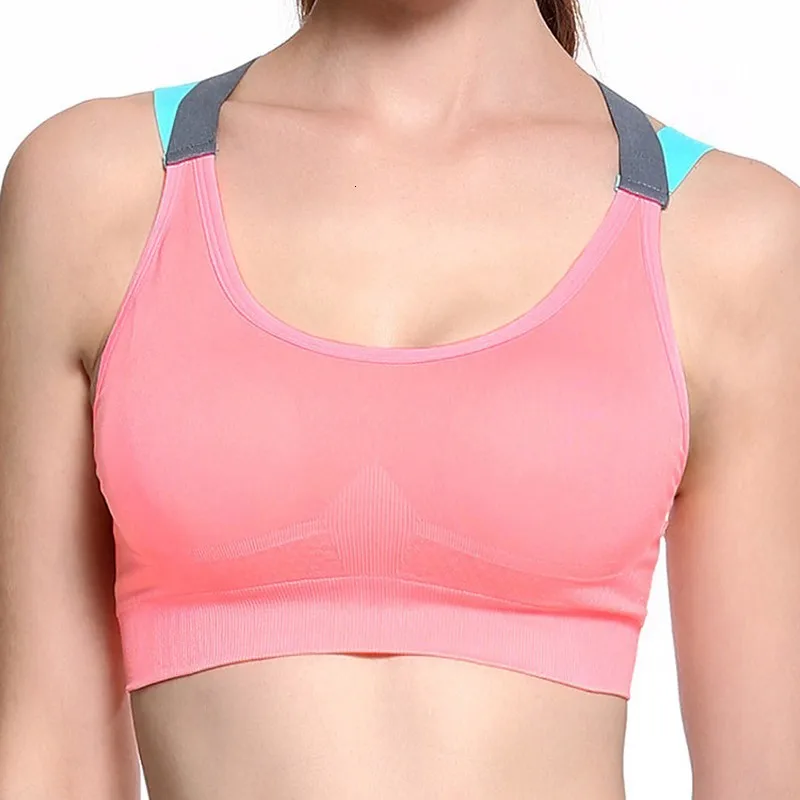 

Sports Bra Full Cup Breathable Top Shockproof Cross Back Push Up Workout Bra For Women Gym Running Jogging Yoga Fitness Bra