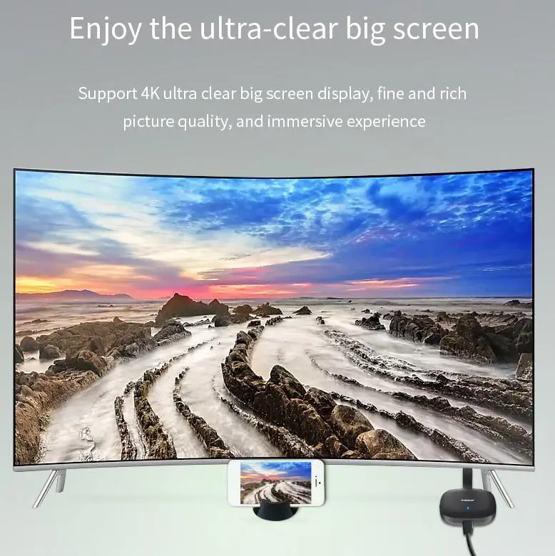 G18 же экран устройства HDMI интерфейс AM8272 Чип поддержка H265 декодирование 4 к видео разрешение для iOS 12 ТВ Домашние развлечения