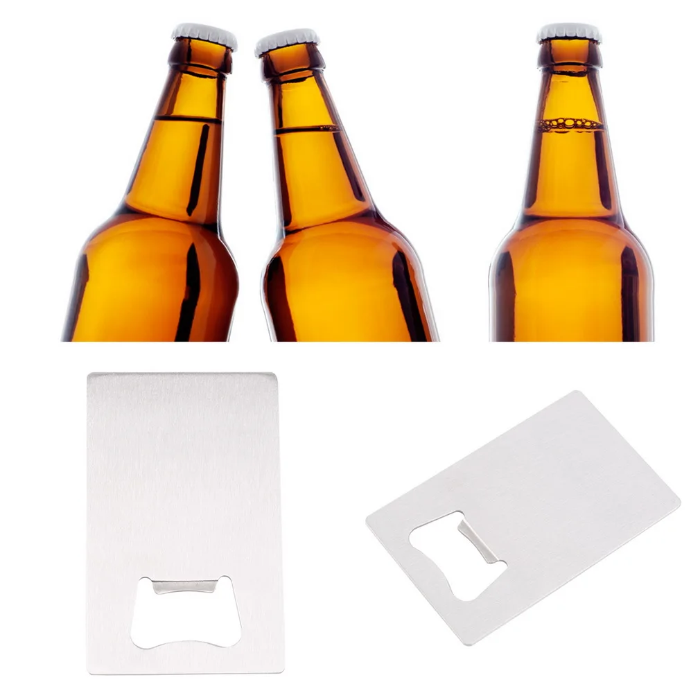 

1 Piece Wallet Size Stainless Steel Credit Card Bottle Opener Business Card Beer Openers