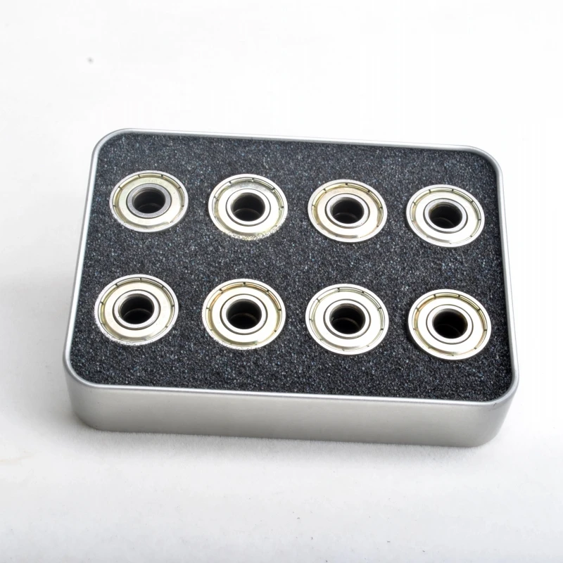 16pcs/pair Skateboard Bearings 608ZZ ABEC-9 Chrome Steel Roller Skate Bearings Ice Skate Bearings Red Bearings