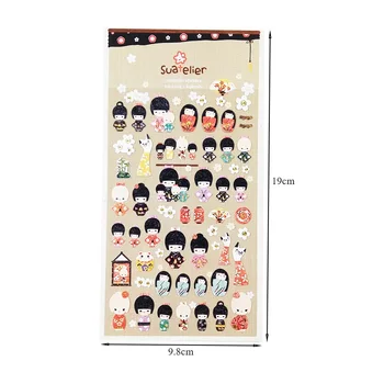 

1pack/lot New DIY Multifunction Japan Doll Girl paper sticker Korea decoration stationery stickers No.1010