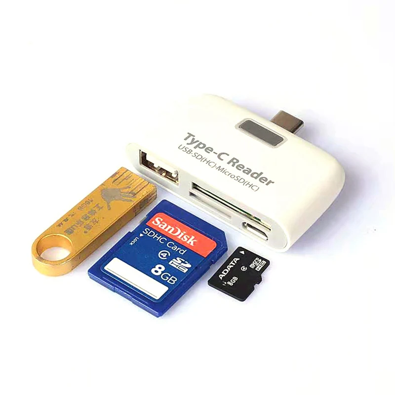 Многофункциональный адаптер для карт памяти USB 3,1 type C USB-C TF SD OTG кард-ридер для Mac-book Phone Tablet Card Reader