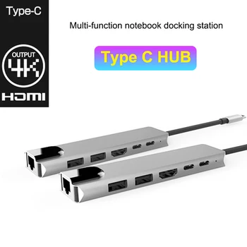 

USB Type C HUB Thunderbolt 3 HDMI 4K USB C Hub to HDMI USB 3.0 with 87W PD Adapter for MacBook Pro USB Laptop Accessories