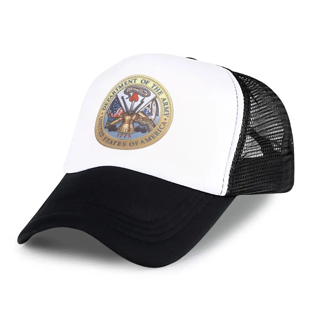 

Donald Trump Mesh Baseball Caps America Troops Army Logo Hats Black Unisex Adults Print Visors Adjustable Snapback Trucker Hats