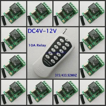 

Momentary Toggle Button Remote Control Switch 4V 5V 6V 7.4V 9V 12V 12CH 10A Relay Mini Wireless Switch NO COM NC Contact ON OFF