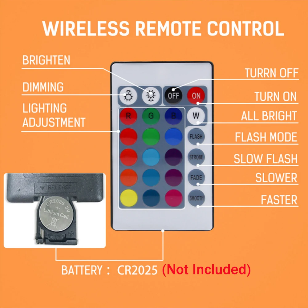 50w, refletor com controle remoto, holofote de led super brilhante