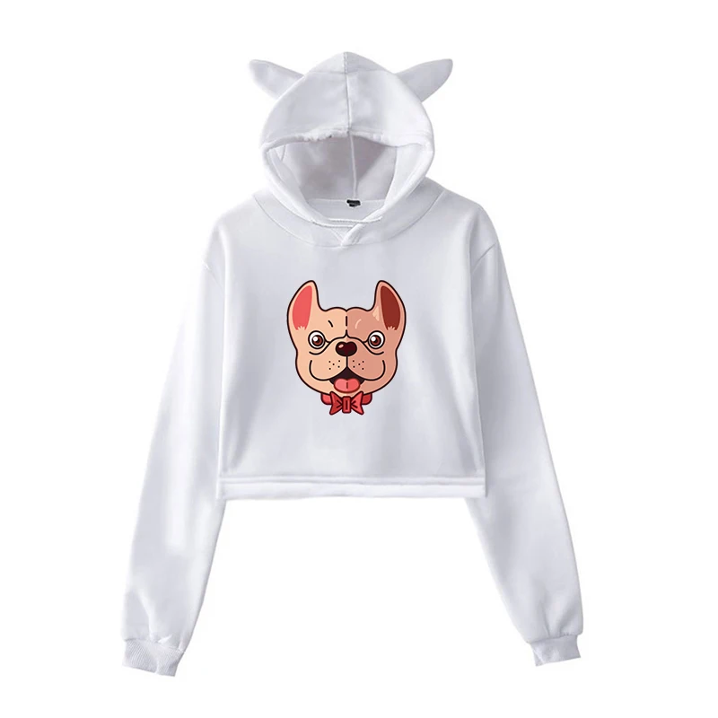 Kawaii Hoodie 5 Забавный принт собаки Harajuku весенне-осенняя Толстовка женские толстовки женские свитшоты для девочек Прямая поставка укороченная повседневная одежда - Цвет: Kawaii Hoodie 5