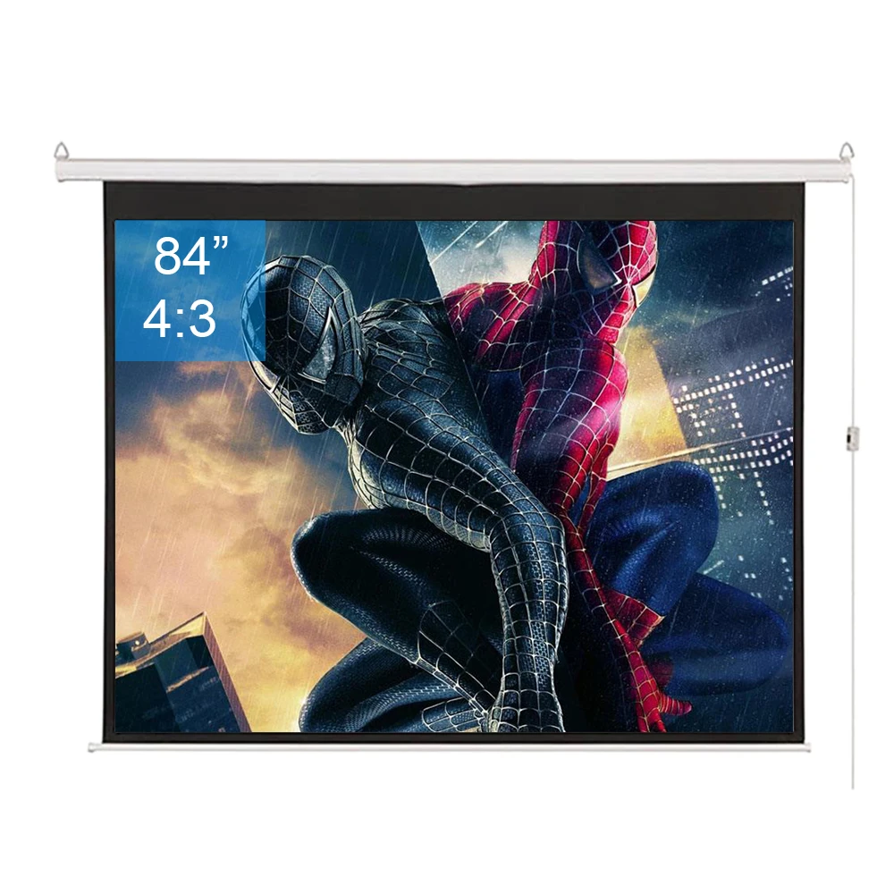 

Electric Motorized Projector Screen with Multi Aspect Ratio Function 84 inch 4:3 Matte White Fabric Fiber glass Screen